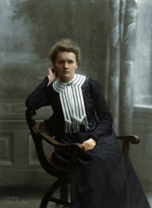 Marie Curie, colourised by Dana Keller.